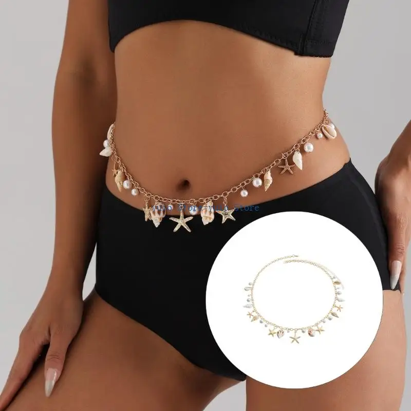 X7XB Beach Theme Adjustable Waist Chain Belt With Seashells Star Fish Pearls For Women Girl Music Festival Waist Decoration
X7XB Beach Theme Adjustable Waist Chain Belt With Seashells Star Fish Pearls For Women Girl Music Festival Waist Decoration