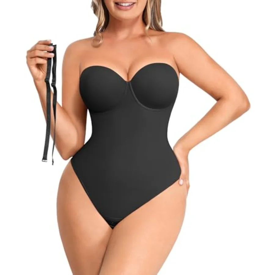 SHAPELLX Shapewear Bodysuit for Women Tummy Control Strapless Body Suit Faja Body Shaper Thong
SHAPELLX Shapewear Bodysuit for Women Tummy Control Strapless Body Suit Faja Body Shaper Thong