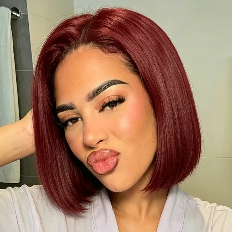 5x5 Glueless Ready to Wear Straight Wig 99J burgundy lace front Bob wigs 100 human hair Raw Vietnamese Double Drawn 250 Density
5x5 Glueless Ready to Wear Straight Wig 99J burgundy lace front Bob wigs 100 human hair Raw Vietnamese Double Drawn 250 Density