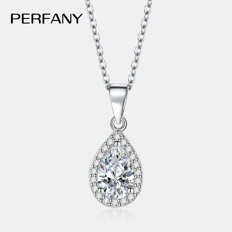 PERFANY 1CT ожерелье из муассанита грушевидной огранки для женщин S925 чистое серебро сверкающий бриллиант кулон роскошные ювелирные изделия подарок на вечеринку
PERFANY 1CT ожерелье из муассанита грушевидной огранки для женщин S925 чистое серебро сверкающий бриллиант кулон роскошные ювелирные изделия подарок на вечеринку