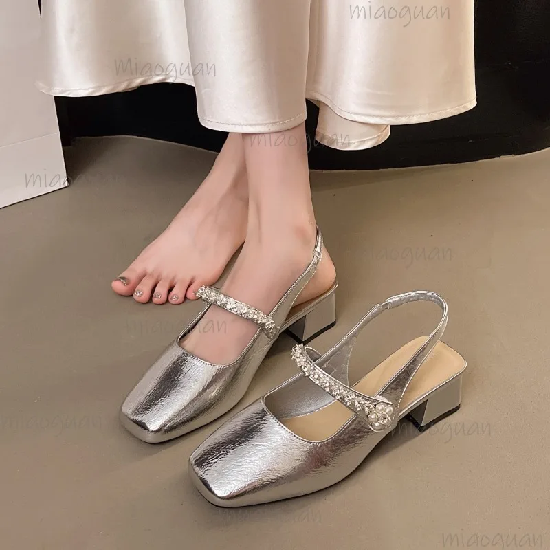 Women's Sandals Covering Toe Mid Heel High Heel Mary Janes Single Shoes Summer Fairy Style with Skirts Rubber Bottom Square Head
Women's Sandals Covering Toe Mid Heel High Heel Mary Janes Single Shoes Summer Fairy Style with Skirts Rubber Bottom Square Head
