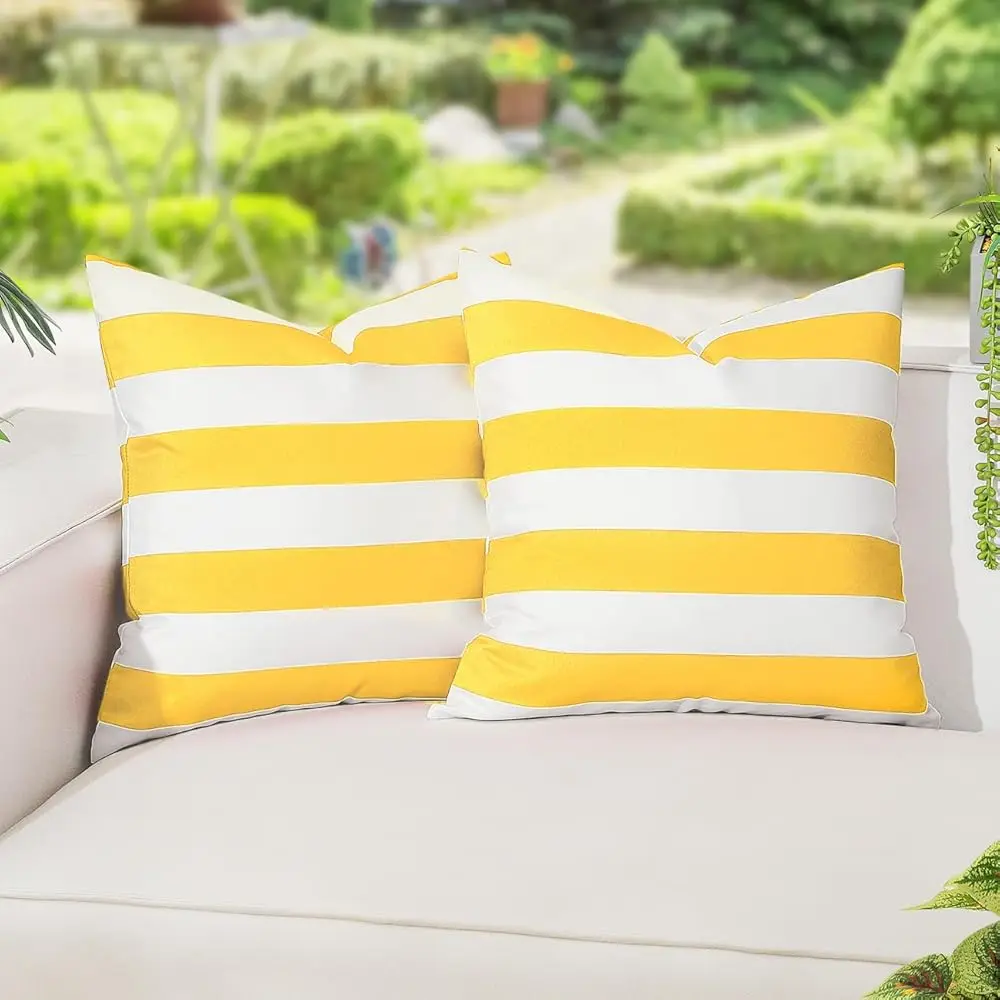 2 Pa Outdoor Throw Pillow Covers, Square Stripe Waterproof Throw Pillow Cases For Outdoor Patio Porch Farmhouse Garden Balcony
2 Pa Outdoor Throw Pillow Covers, Square Stripe Waterproof Throw Pillow Cases For Outdoor Patio Porch Farmhouse Garden Balcony