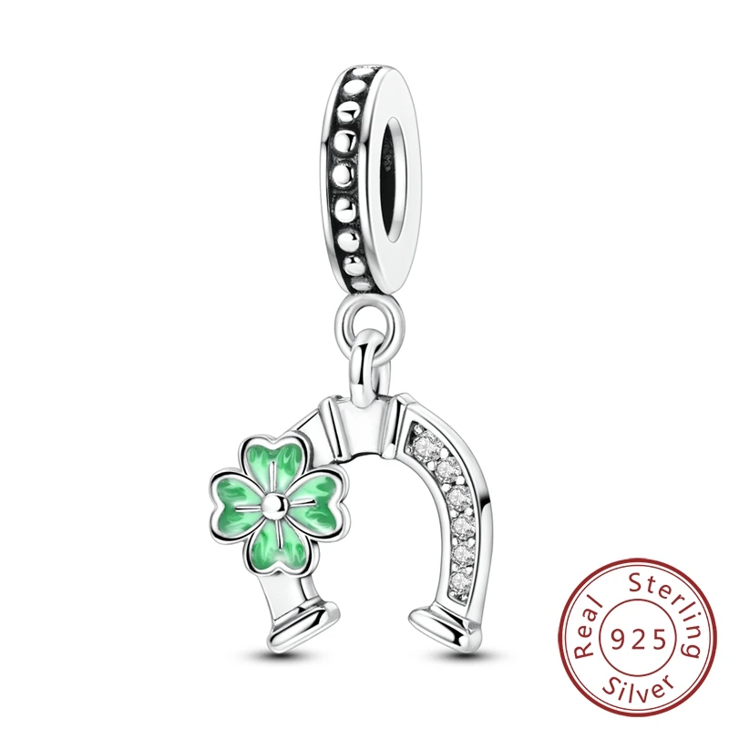 Beautiful 100% 925 Sterling Silver Clover and Horseshoe Dangle Charm Fits Original Bracelet For Women Fashion Jewelry
Beautiful 100% 925 Sterling Silver Clover and Horseshoe Dangle Charm Fits Original Bracelet For Women Fashion Jewelry
