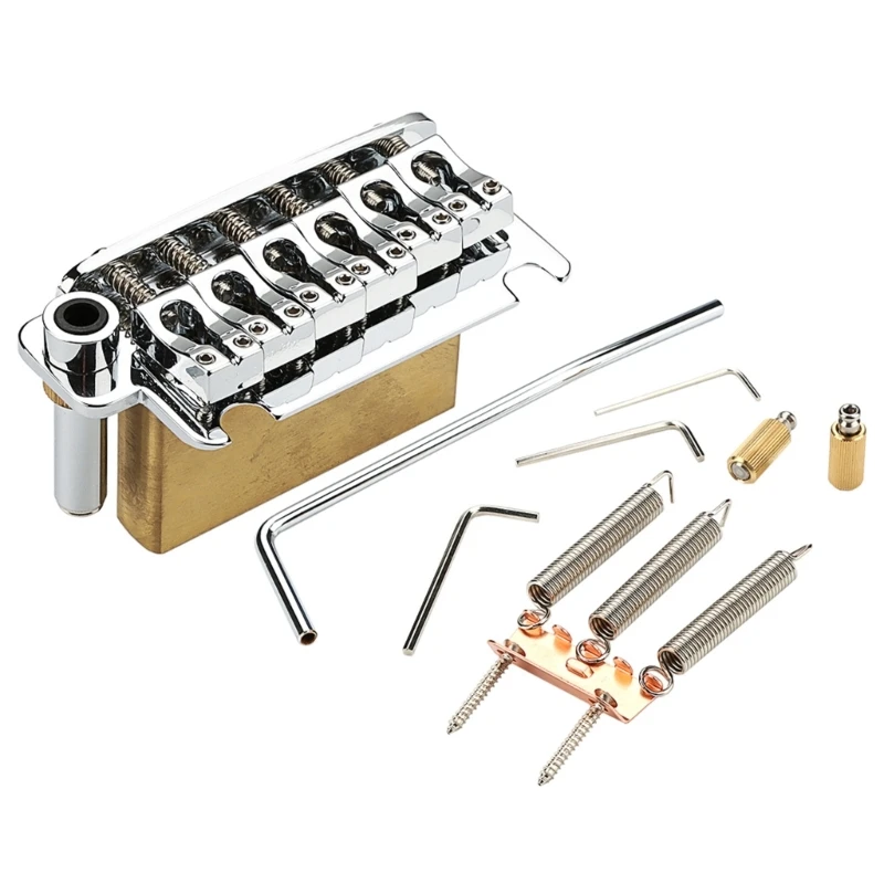 Electric Guitar Bridge Replacement Guitar Tremolo Bridge and Full Size Brass Block for Electric Guitar Replacement Part
Electric Guitar Bridge Replacement Guitar Tremolo Bridge and Full Size Brass Block for Electric Guitar Replacement Part