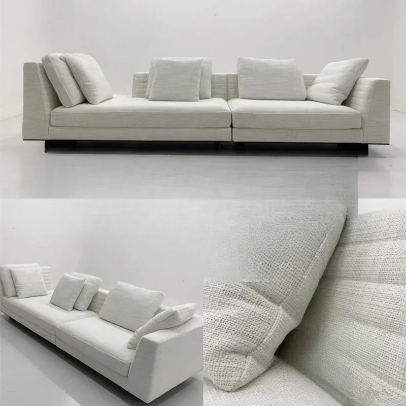 Sofa modern wind living room fabric cotton and linen straight row small apartment sofa
Sofa modern wind living room fabric cotton and linen straight row small apartment sofa