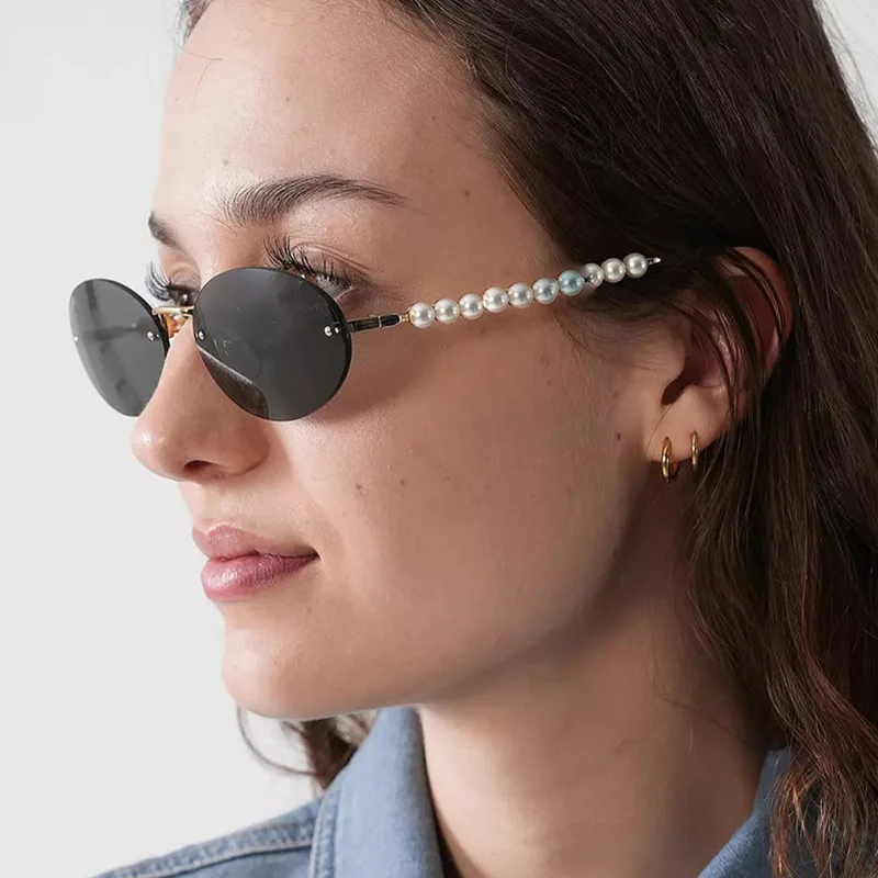Pearl Oval Frameless Sunglasses Women Rimless Sunglasses Women Rimless Luxury Metal Shades Brand Design Sun Glasses UV400
Pearl Oval Frameless Sunglasses Women Rimless Sunglasses Women Rimless Luxury Metal Shades Brand Design Sun Glasses UV400