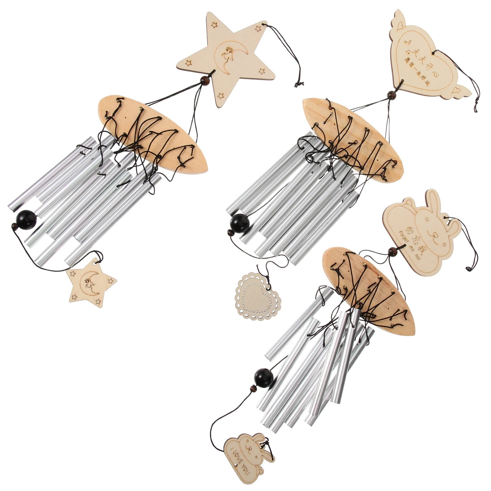 3 Pcs Wood Aluminum Wind Chimes Set Creative Home Balcony Yard Decor Star Design Garden Bedroom nament
3 Pcs Wood Aluminum Wind Chimes Set Creative Home Balcony Yard Decor Star Design Garden Bedroom nament