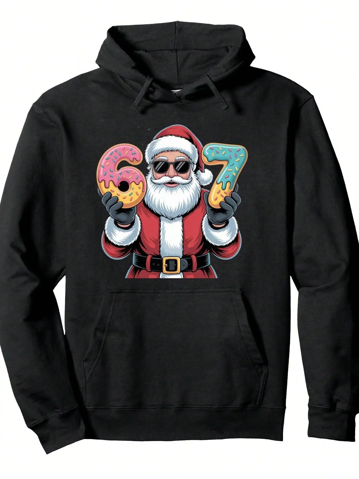 67 Santa Claus Men's and Women's Hoodie - Casual Four Seasons Rule Layout with Rope Hat, Fixed Printing and Digital 67 Design
67 Santa Claus Men's and Women's Hoodie - Casual Four Seasons Rule Layout with Rope Hat, Fixed Printing and Digital 67 Design