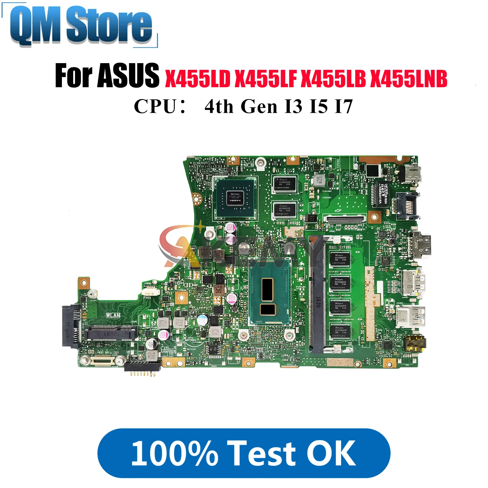 X455LD Laptop Motherboard For ASUS X455LF A455L X455LB X455LD X455LJ W419L X455LNB W491L K455L X455L Mainboard With I3 I5 I7 CPU
X455LD Laptop Motherboard For ASUS X455LF A455L X455LB X455LD X455LJ W419L X455LNB W491L K455L X455L Mainboard With I3 I5 I7 CPU