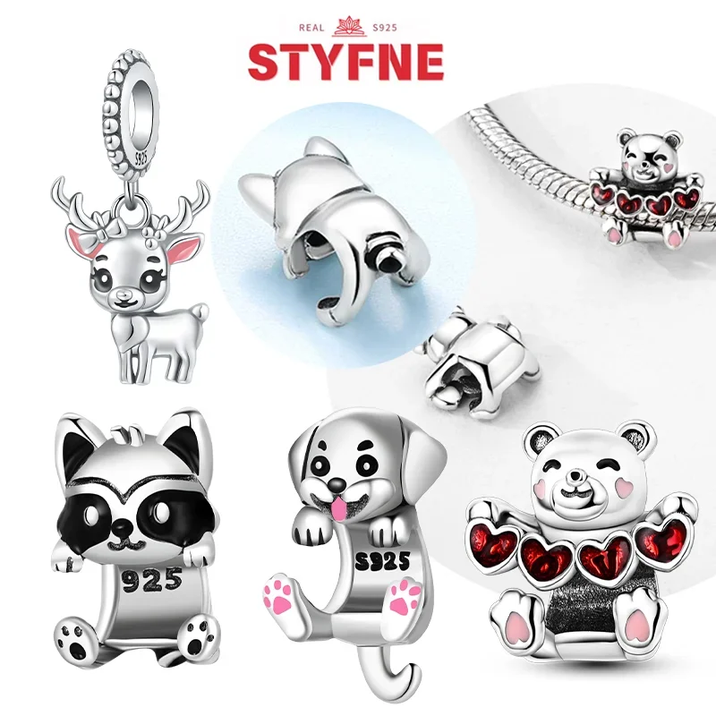 Original S925 Silver Charms Beads Cute Pets Cat Dog Heart Bead Pendant Fit Pandora Bracelet DIY Jewelry Marking Gift for Women
Original S925 Silver Charms Beads Cute Pets Cat Dog Heart Bead Pendant Fit Pandora Bracelet DIY Jewelry Marking Gift for Women