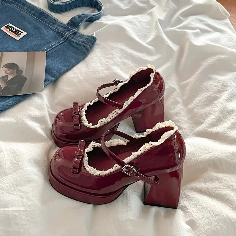 French Lace Trim Bow Women's Spring 2026 New Block Heel Shoes
French Lace Trim Bow Women's Spring 2026 New Block Heel Shoes
