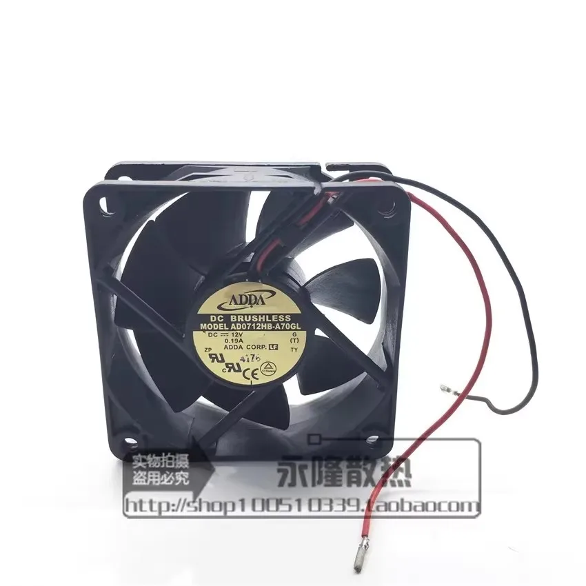 New AD0712HB-A70GL 70 * 70 * 25MM 12V 0.19A 7CM Dual Ball Chassis Power Cooling Fan
New AD0712HB-A70GL 70 * 70 * 25MM 12V 0.19A 7CM Dual Ball Chassis Power Cooling Fan