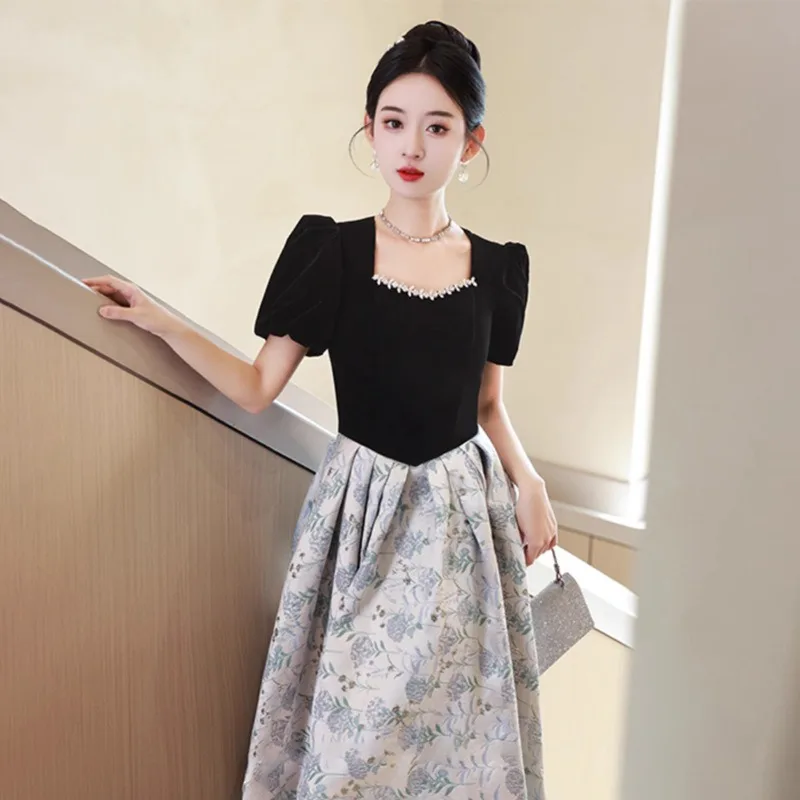 Elegant Long Evening Dress for Women Banquet Black Temperament Annual Meeting Dress Female Formal Party Dress 2025 New
Elegant Long Evening Dress for Women Banquet Black Temperament Annual Meeting Dress Female Formal Party Dress 2025 New