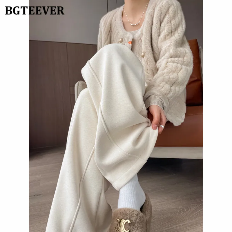 BGTEEVER зимние свободные шерстяные брюки женские стильные толстые теплые длинные брюки для женщин
BGTEEVER зимние свободные шерстяные брюки женские стильные толстые теплые длинные брюки для женщин