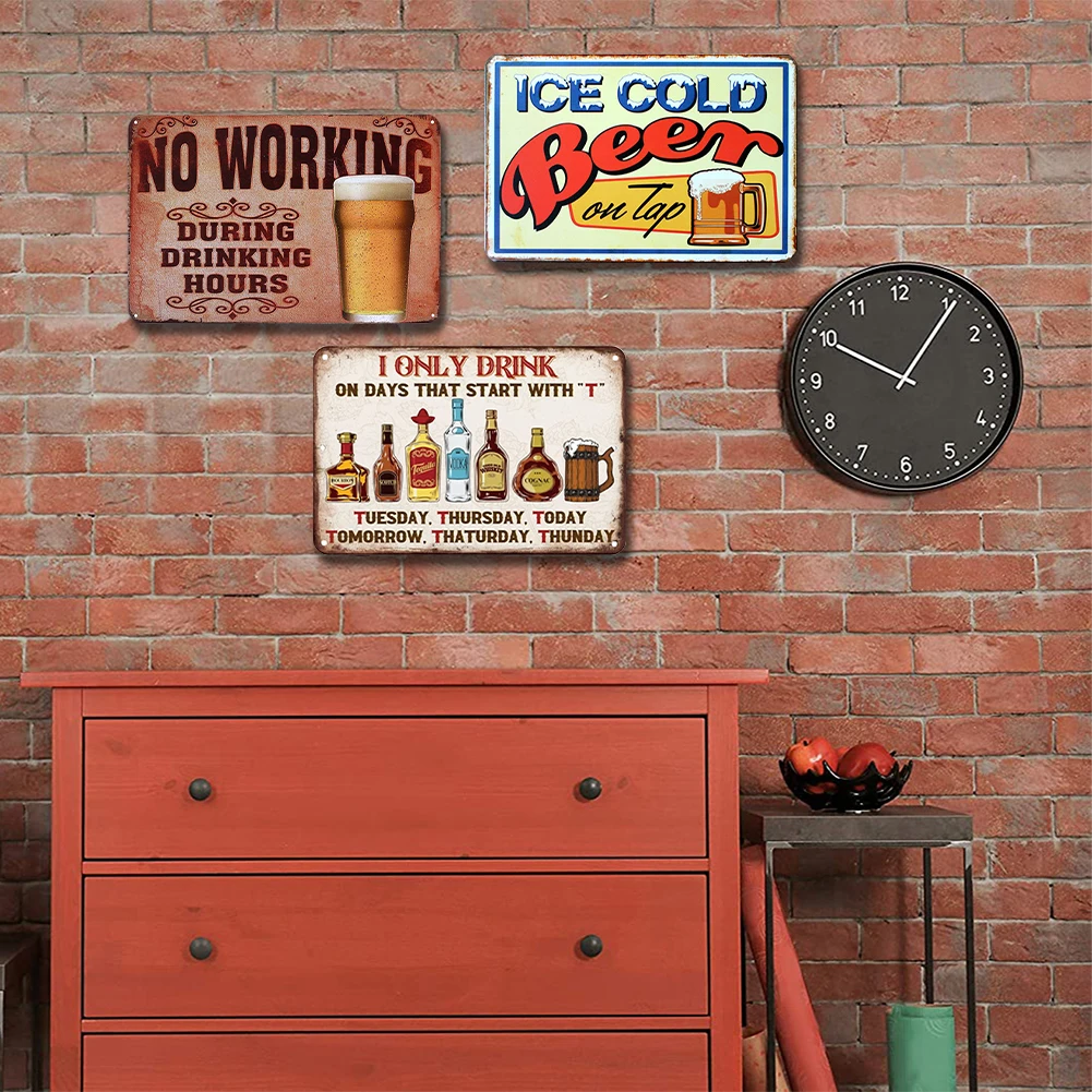 3Pcs Vintage Beer Metal Tin Sign 2D Metal Wall Art Poster Home Decor 30x40cm (G)
3Pcs Vintage Beer Metal Tin Sign 2D Metal Wall Art Poster Home Decor 30x40cm (G)