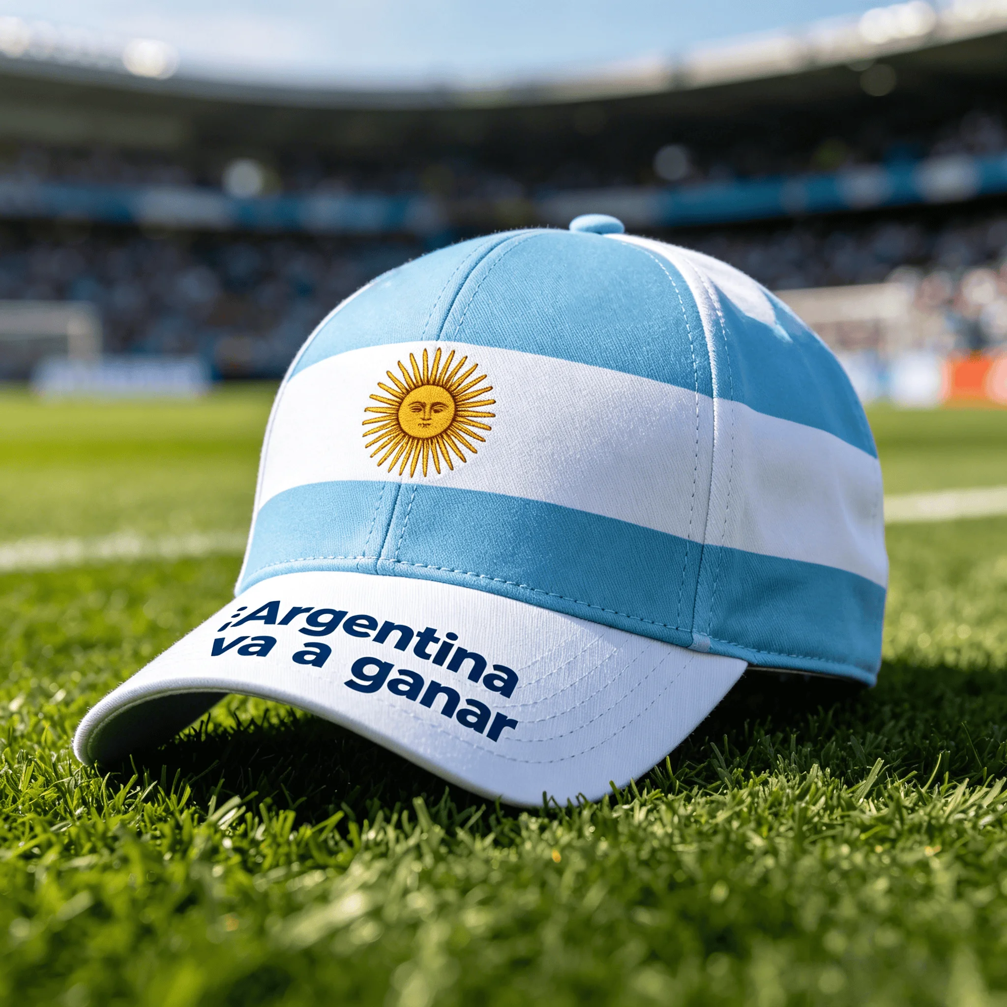 Argentina National Flag Baseball Cap, Unisex Peaked Cap, Breathable Sun Hat with "Argentina Va A Ganar" Print for Daily Outdoor
Argentina National Flag Baseball Cap, Unisex Peaked Cap, Breathable Sun Hat with "Argentina Va A Ganar" Print for Daily Outdoor