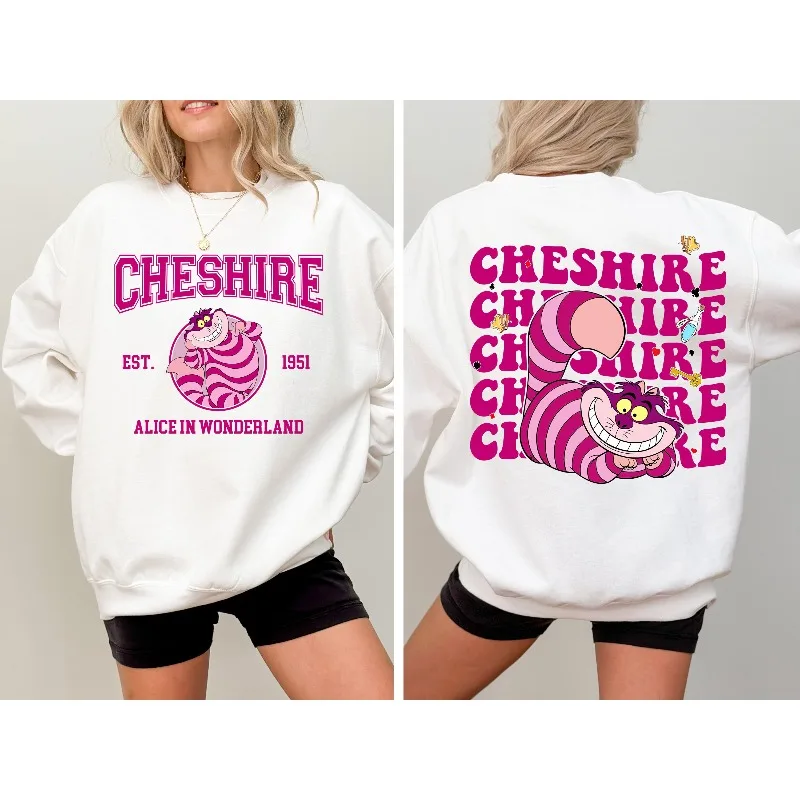 Женская толстовка с капюшоном Disney Alice Wonderland Cheshire Cat, осень/зима, новая модная повседневная модная мужская и женская уличная одежда
Женская толстовка с капюшоном Disney Alice Wonderland Cheshire Cat, осень/зима, новая модная повседневная модная мужская и женская уличная одежда