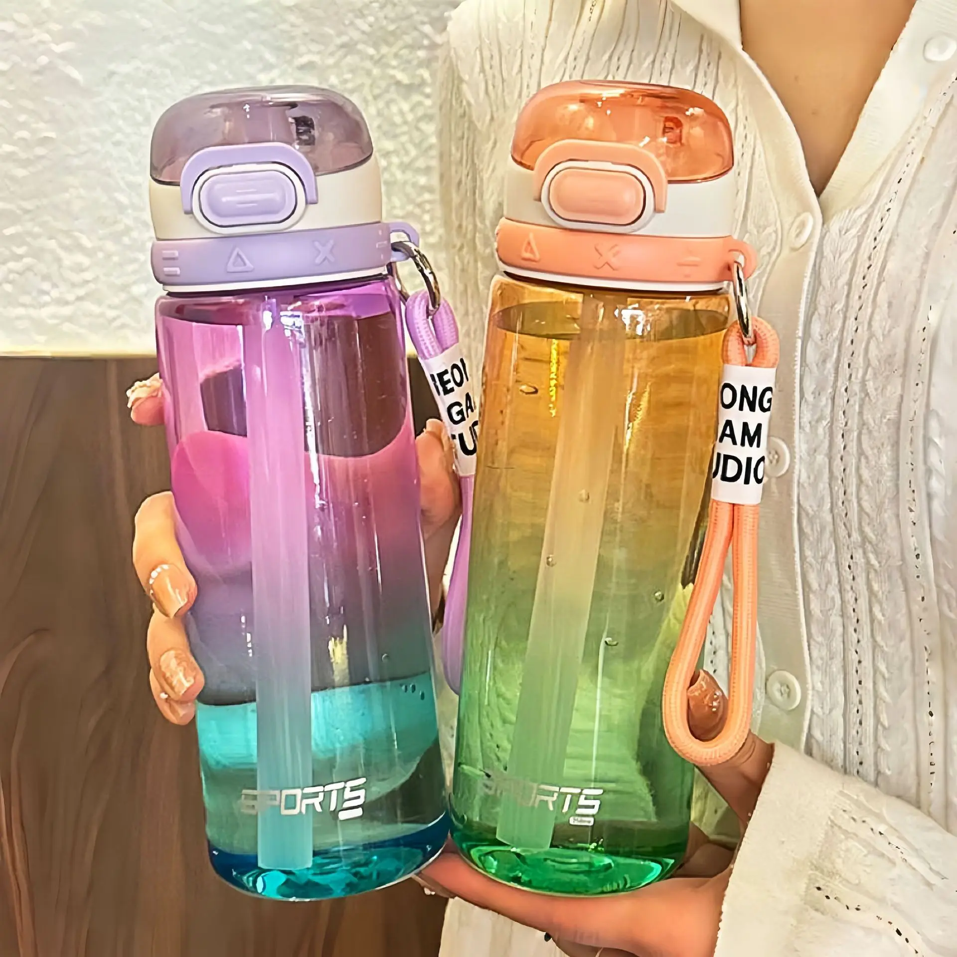 750ml eco-friendly durable plastic handy cup Gradient gym fitness drink bottle kids sports adult student straw water bottles
750ml eco-friendly durable plastic handy cup Gradient gym fitness drink bottle kids sports adult student straw water bottles