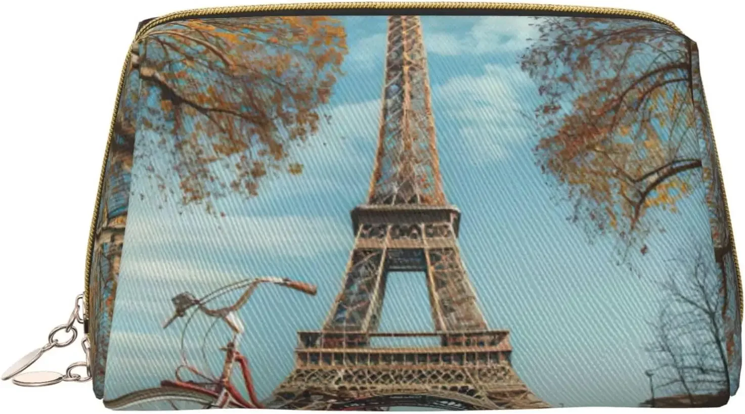 Eiffel Tower Bike Print Cosmetic Bags,Leather Makeup Bag Small For Purse,Cosmetic Pouch,Toiletry Clutch For Women Travel
Eiffel Tower Bike Print Cosmetic Bags,Leather Makeup Bag Small For Purse,Cosmetic Pouch,Toiletry Clutch For Women Travel