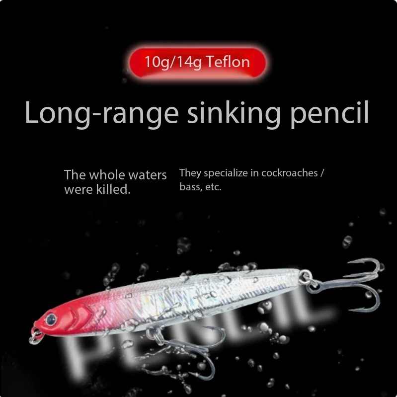 Long Cast Sinking Pencil Jig Lure 10 14g Reinforced Treble Hook Realistic Hard Lure Freshwater Saltwater Fishing Bait
Long Cast Sinking Pencil Jig Lure 10 14g Reinforced Treble Hook Realistic Hard Lure Freshwater Saltwater Fishing Bait