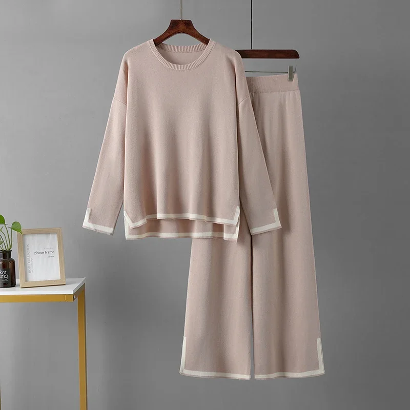 Вязаный женский брючный костюм, комплект из двух предметов, зеленый зимний свободный трикотаж с длинными рукавами, расклешенные брюки, комплекты женских повседневных костюмов JJ369
Вязаный женский брючный костюм, комплект из двух предметов, зеленый зимний свободный трикотаж с длинными рукавами, расклешенные брюки, комплекты женских повседневных костюмов JJ369