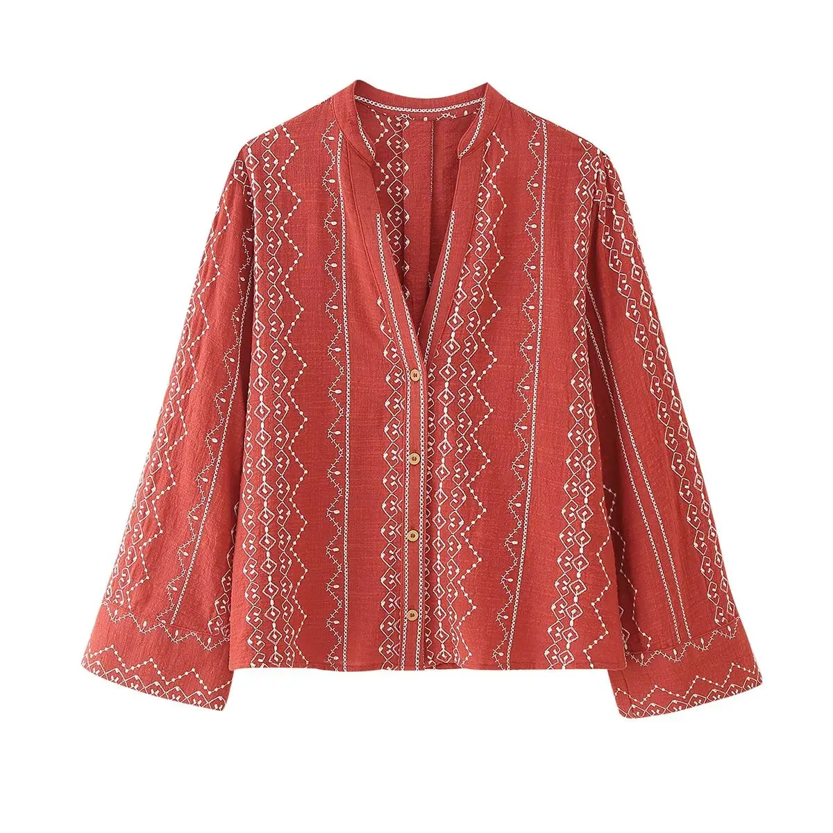 UNIZERA2025 Ethnic Retro New Women's Fashion Temperament Loose Embroidery V-neck Long-sleeved Casual Shirt Top
UNIZERA2025 Ethnic Retro New Women's Fashion Temperament Loose Embroidery V-neck Long-sleeved Casual Shirt Top