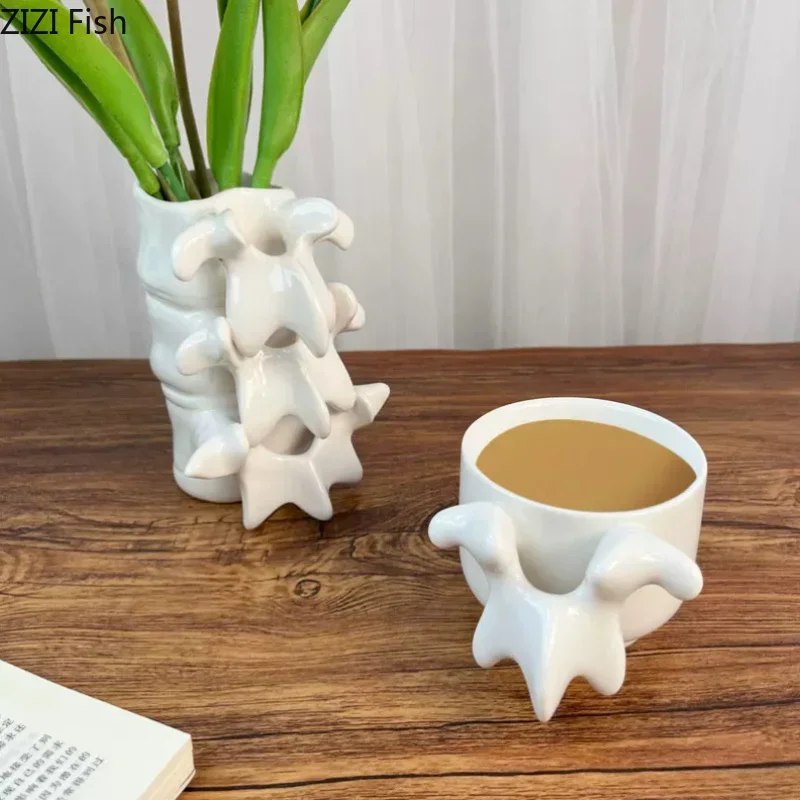 Vertebrate Model Ceramic Flower Vase Ornament Flower Arrangement Coffee Cup Milk Mug Hydroponic Vase Water Cup Flowers Vessel
Vertebrate Model Ceramic Flower Vase Ornament Flower Arrangement Coffee Cup Milk Mug Hydroponic Vase Water Cup Flowers Vessel