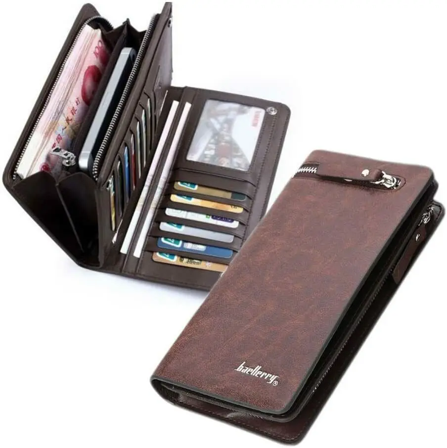 Men's Long Wallet Zipper Around Bifold Purse Simple Business Travel Large Capacity Card Holder Handbag
Men's Long Wallet Zipper Around Bifold Purse Simple Business Travel Large Capacity Card Holder Handbag
