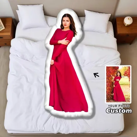 Customized Body Pillow, Personalized Full-Body Pillow Based on Photo, Funny Gift for Friends, Birthday Gift for Him/Her, Commemorative Keepsake, Unique Personalized Gift, Creative Gift, Suitable for Birthdays, Christmas, Thanksgiving, Halloween, and Other Holidays