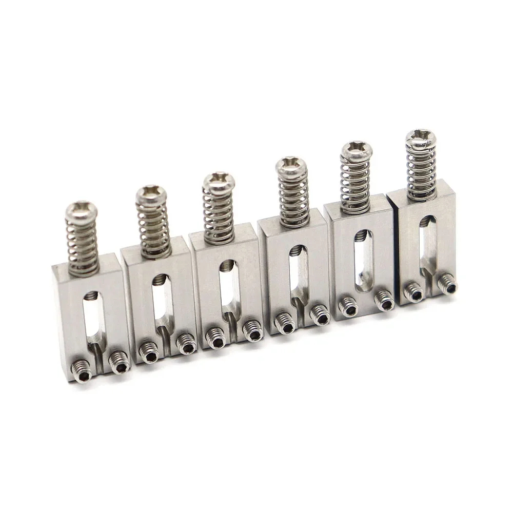6pcs Guitar Bridge Saddles Upgraded Version Solid Stainless Steel 10.5mm Nickel Screw for TL Style Electric Guitar
6pcs Guitar Bridge Saddles Upgraded Version Solid Stainless Steel 10.5mm Nickel Screw for TL Style Electric Guitar