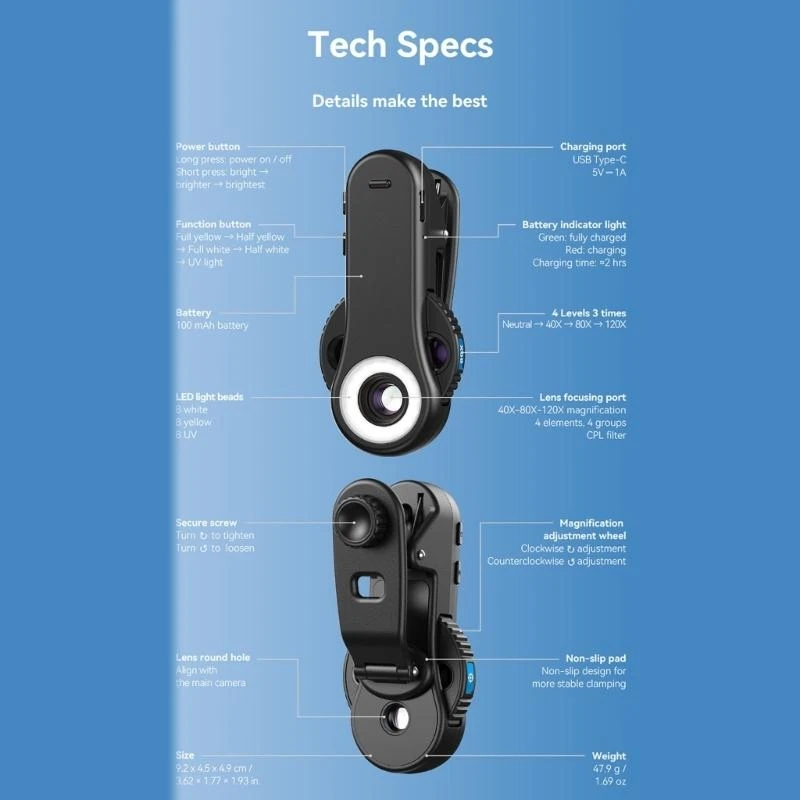 U55B Professional Loupe For Mobile Phones Providing 40X 80X 120X View
U55B Professional Loupe For Mobile Phones Providing 40X 80X 120X View