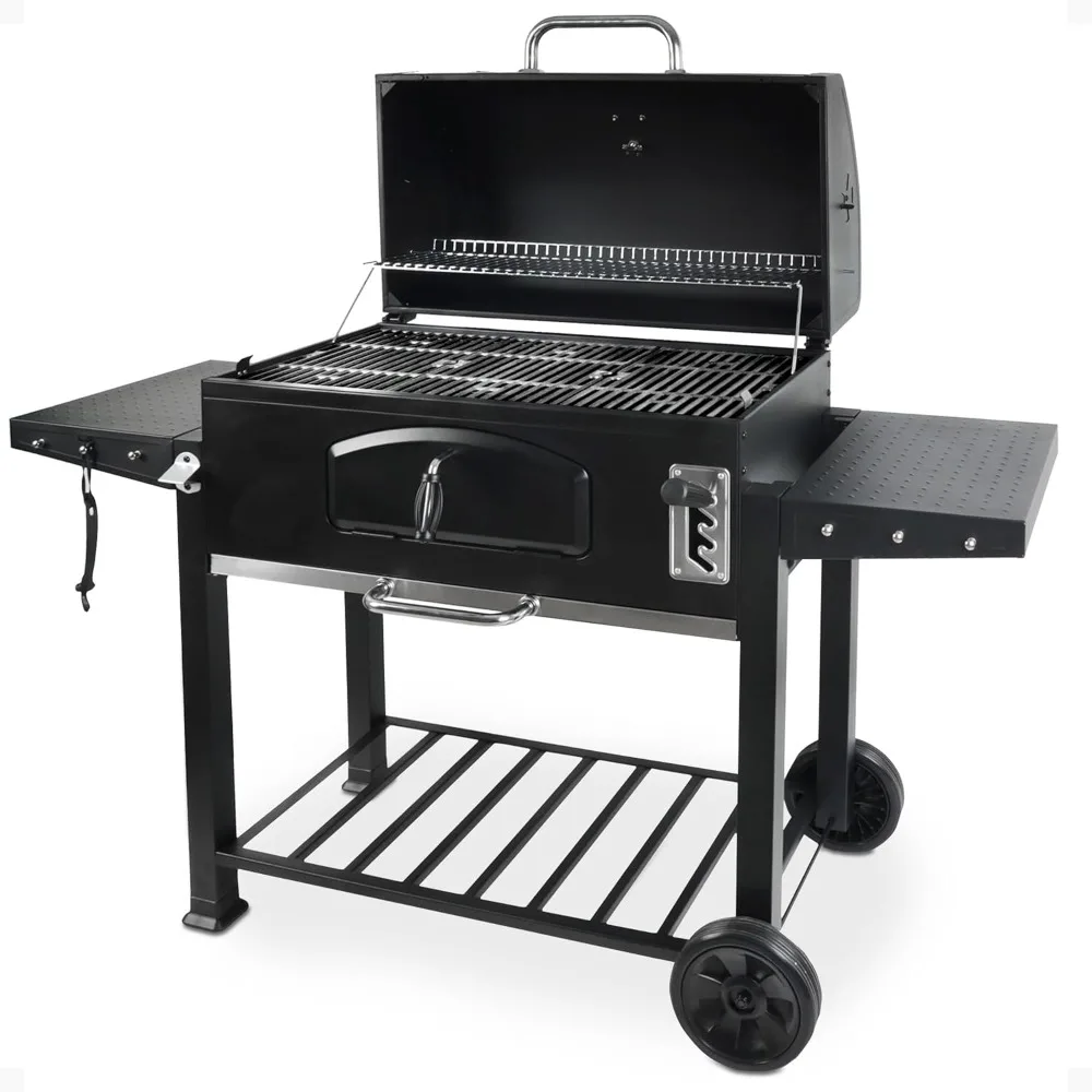 Grill Boss Charcoal Grill with Large 32-Inch Cooking Area - Includes Warming Rack, Side Shelves, Bottom Storage and Wheels for O
Grill Boss Charcoal Grill with Large 32-Inch Cooking Area - Includes Warming Rack, Side Shelves, Bottom Storage and Wheels for O