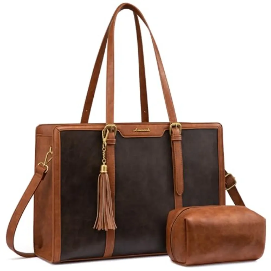 Laptop Bag for Women Vintage Leather Work Tote 15.6 inch Large Capacity Computer Bag with Clutch Purse for TeacherOffice Casual
Laptop Bag for Women Vintage Leather Work Tote 15.6 inch Large Capacity Computer Bag with Clutch Purse for TeacherOffice Casual