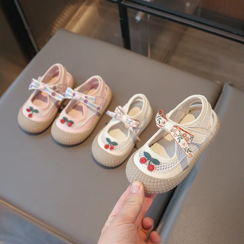 Toddler Girls Cherry Embroidery Mesh Sandals Kids Cute Mary Jane Flats Baby Breathable Soft Sole Summer Shoes
Toddler Girls Cherry Embroidery Mesh Sandals Kids Cute Mary Jane Flats Baby Breathable Soft Sole Summer Shoes