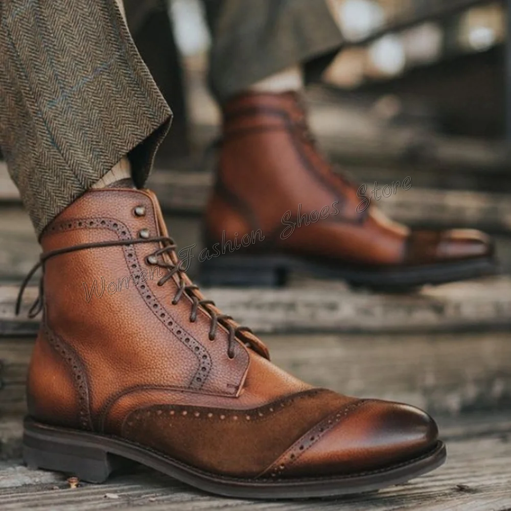 Brown Lace up Chunky Heels Men's Boots Handmade Dress Shoes for Men Casual Shoes Shoes for Men 2024 Size 47 Zapatillas Mujere
Brown Lace up Chunky Heels Men's Boots Handmade Dress Shoes for Men Casual Shoes Shoes for Men 2024 Size 47 Zapatillas Mujere