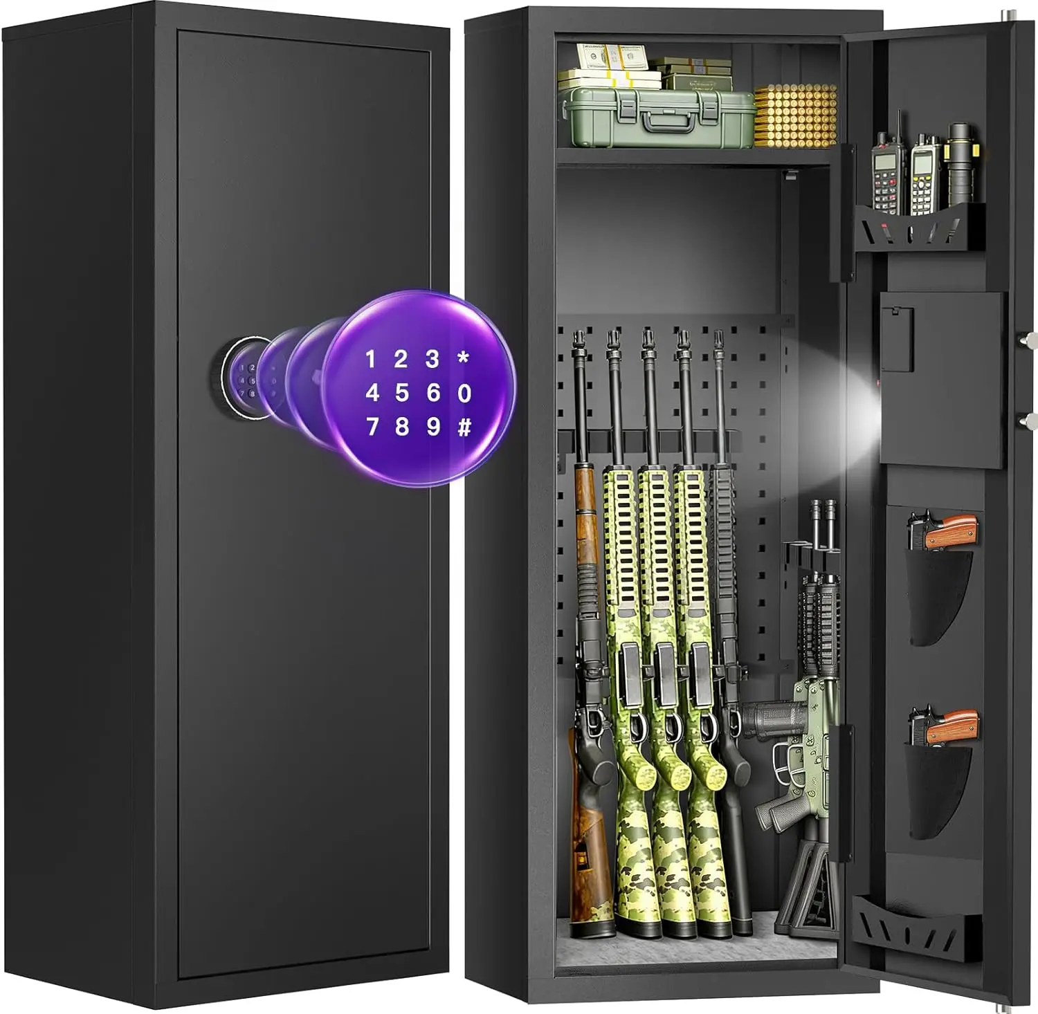 10-15 Gun Rifle Safe for Home Security, Gun Safe for Rifles and Pistols - Quick Access Digital Keypad | Easy Assembly GunSafe
10-15 Gun Rifle Safe for Home Security, Gun Safe for Rifles and Pistols - Quick Access Digital Keypad | Easy Assembly GunSafe
