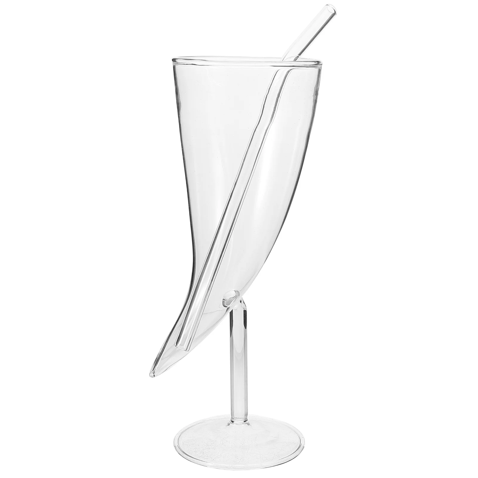 Creative Cup Horn Straw Party Drinking Glass Decorative Cocktail Cups Transparent High Foot Barware
Creative Cup Horn Straw Party Drinking Glass Decorative Cocktail Cups Transparent High Foot Barware