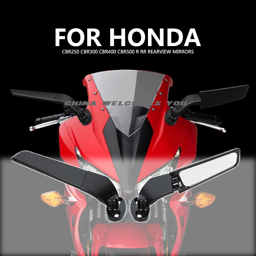 For HONDA CBR250 CBR300 CBR400 CBR500 R RR Modified Motorcycle 2PCS Rearview Mirrors Wind Wing Adjustable Rotating Side Mirrors
For HONDA CBR250 CBR300 CBR400 CBR500 R RR Modified Motorcycle 2PCS Rearview Mirrors Wind Wing Adjustable Rotating Side Mirrors