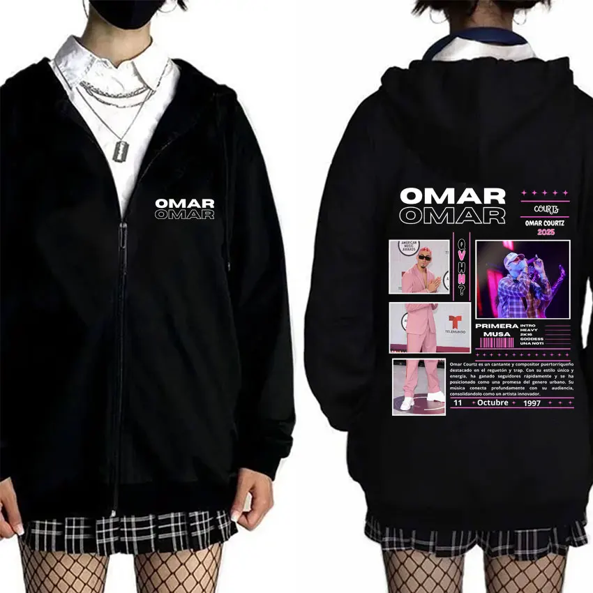 Rapper Omar Courtz Primera Musa Zipper Hoodie Men Women Fashion Hip Hop Oversized Zip Up Jacket Casual Vintage Zip Up Sweatshirt
Rapper Omar Courtz Primera Musa Zipper Hoodie Men Women Fashion Hip Hop Oversized Zip Up Jacket Casual Vintage Zip Up Sweatshirt