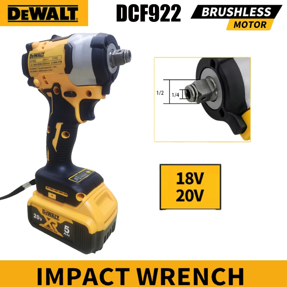 Dewalt DCF922 high torque wireless impact wrench, long endurance, easy to operate,universal 20V rechargeable battery power tool
Dewalt DCF922 high torque wireless impact wrench, long endurance, easy to operate,universal 20V rechargeable battery power tool