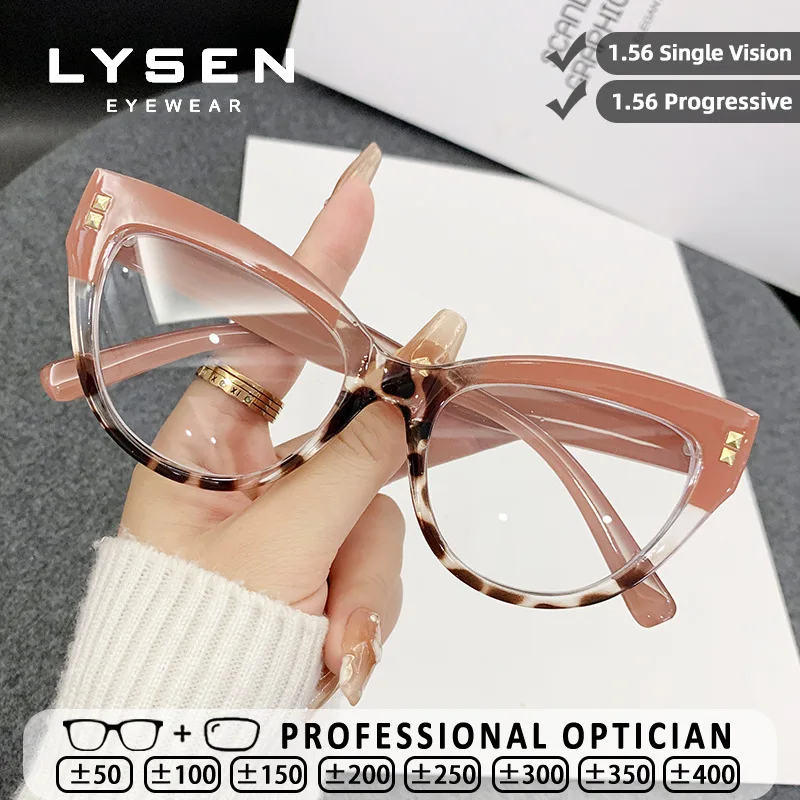 LYSEN Retro Two-Tone Cat Eye Women's Reading Glasses Customized Progressive Prescription Eyewear Anti Blue Light Myopia Glasses
LYSEN Retro Two-Tone Cat Eye Women's Reading Glasses Customized Progressive Prescription Eyewear Anti Blue Light Myopia Glasses