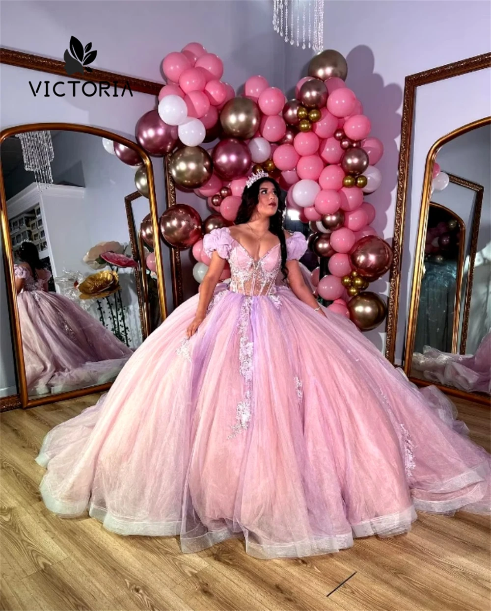 Sweet Purple And Pink Princess Quinceanera Dresses Beaded Lace Appliques Ball Gown Lace-up Corset vestidos de 15 años Customized
Sweet Purple And Pink Princess Quinceanera Dresses Beaded Lace Appliques Ball Gown Lace-up Corset vestidos de 15 años Customized