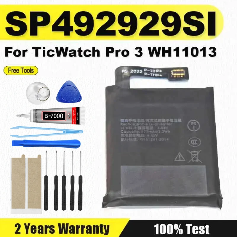 Новый аккумулятор SP4929SI для TicWatch Pro 3, аккумулятор GPS Wear OS, умные часы 3,88 В, 577 мАч SP4929SI WH11013 + бесплатные инструменты
Новый аккумулятор SP4929SI для TicWatch Pro 3, аккумулятор GPS Wear OS, умные часы 3,88 В, 577 мАч SP4929SI WH11013 + бесплатные инструменты