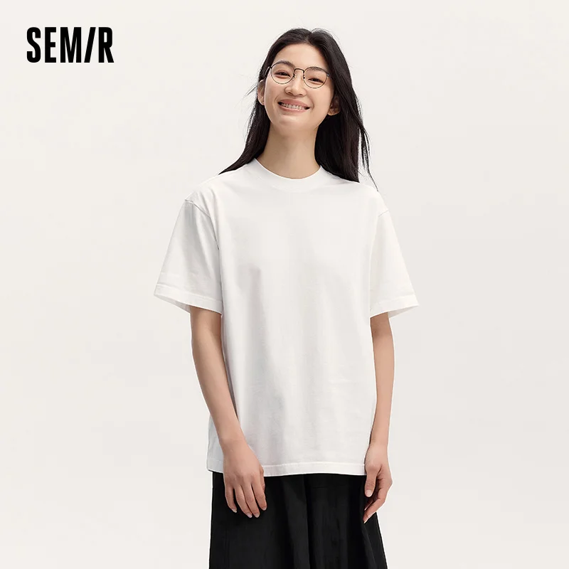 Semir футболка с коротким рукавом женская средней длины свободного покроя однотонная базовая хлопковая футболка 2023 летний новый повседневный топ
Semir футболка с коротким рукавом женская средней длины свободного покроя однотонная базовая хлопковая футболка 2023 летний новый повседневный топ