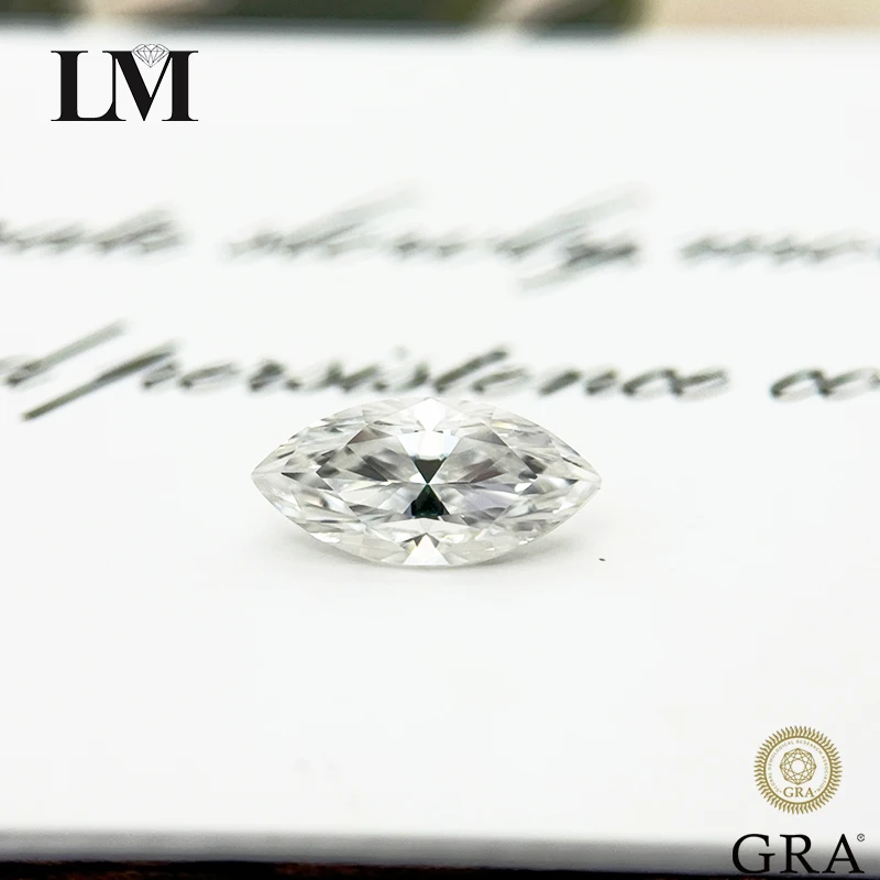 Moissanite Stone D Color Marquise Cut Vvs1 Artificial Gemstone Pass Diamond Tester 0.05ct-3ct Sizes with GRA Certificate
Moissanite Stone D Color Marquise Cut Vvs1 Artificial Gemstone Pass Diamond Tester 0.05ct-3ct Sizes with GRA Certificate