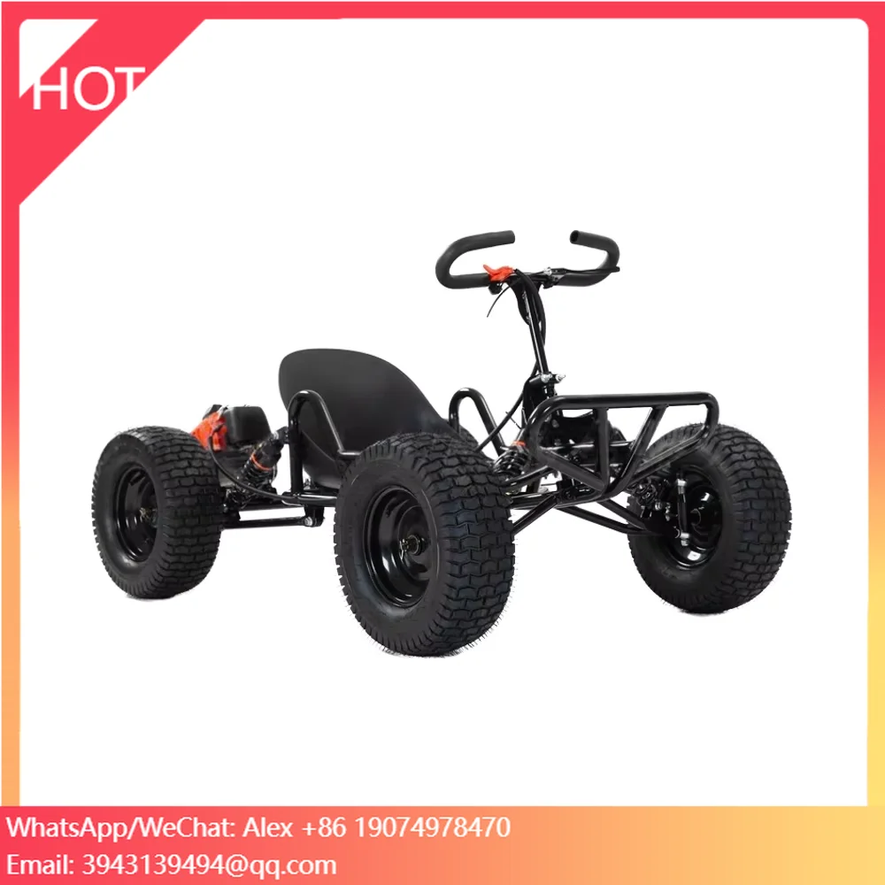 Внедорожный картинг с амортизационной подвеской, 63 куб. см, 2-тактный двигатель, цепной привод, ручной запуск, багги
Внедорожный картинг с амортизационной подвеской, 63 куб. см, 2-тактный двигатель, цепной привод, ручной запуск, багги