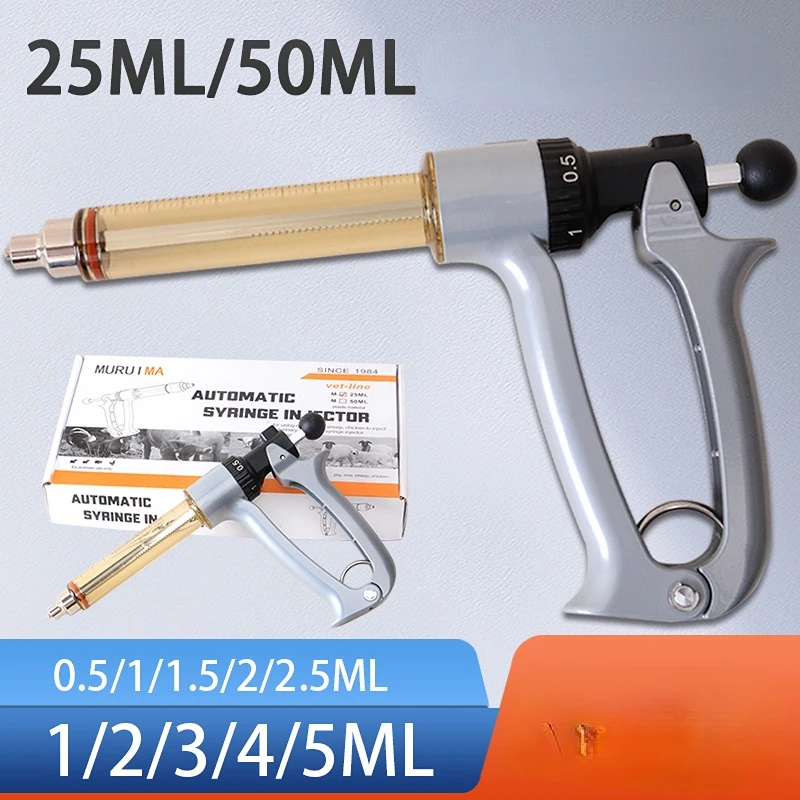 Semiautomatic syringe for veterinary use 25ML50ML injection vaccine for chickens, ducks and geese Continuous syringe
Semiautomatic syringe for veterinary use 25ML50ML injection vaccine for chickens, ducks and geese Continuous syringe