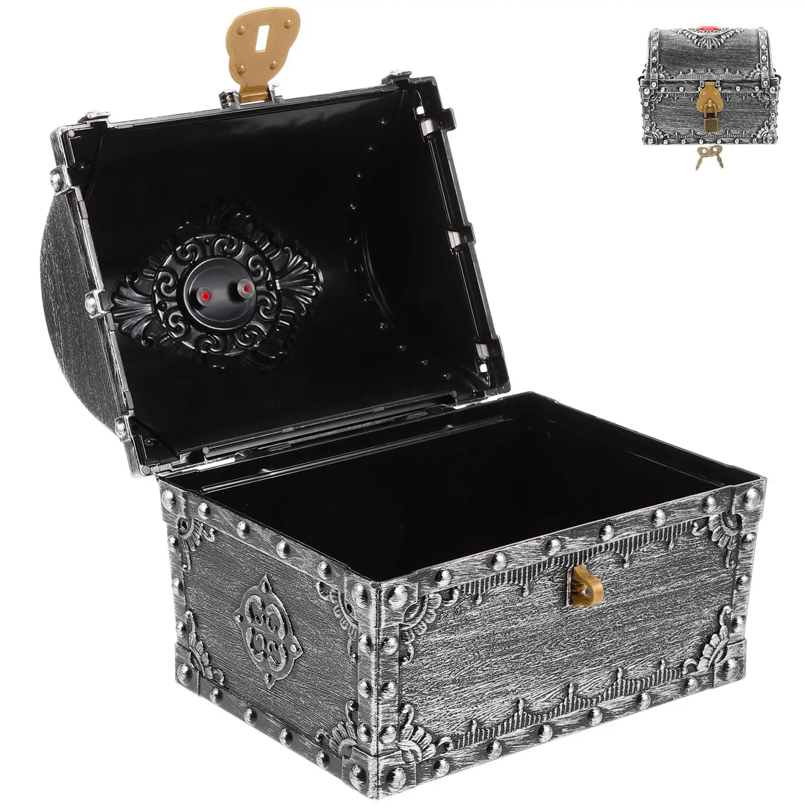 Plastic Pirate Box with Key Lock Mini Vintage Decor Treasure Box Small Chest Storage Kids Toys Gift Party Supplies
Plastic Pirate Box with Key Lock Mini Vintage Decor Treasure Box Small Chest Storage Kids Toys Gift Party Supplies