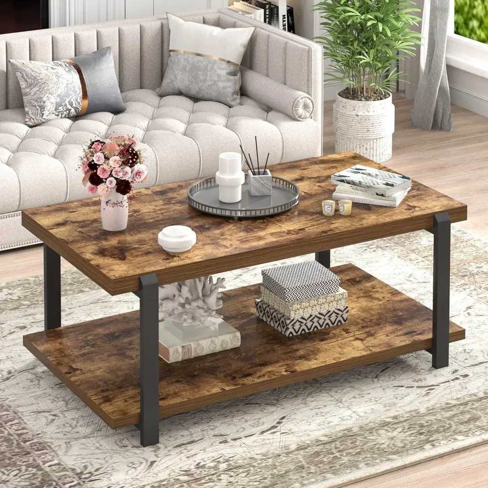 Modern Coffee Table, Rustic Wood Center Table with Storage for Living Room, Industrial Rectangle 2 Tier Low Cocktail Tea Table,
Modern Coffee Table, Rustic Wood Center Table with Storage for Living Room, Industrial Rectangle 2 Tier Low Cocktail Tea Table,