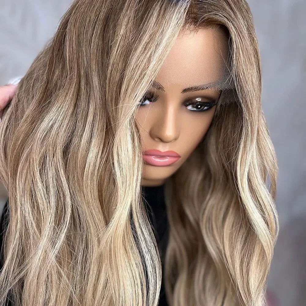 Soft Highlight Blond Wave Hair 150 density and 13×4 100%human hair wig lace front wig, with baby hair pre plucked
Soft Highlight Blond Wave Hair 150 density and 13×4 100%human hair wig lace front wig, with baby hair pre plucked